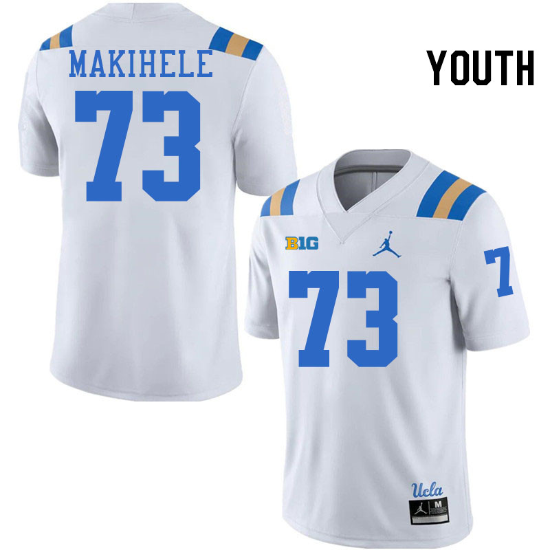 Youth #73 Alani Makihele UCLA Bruins College Football Jerseys Stitched-White